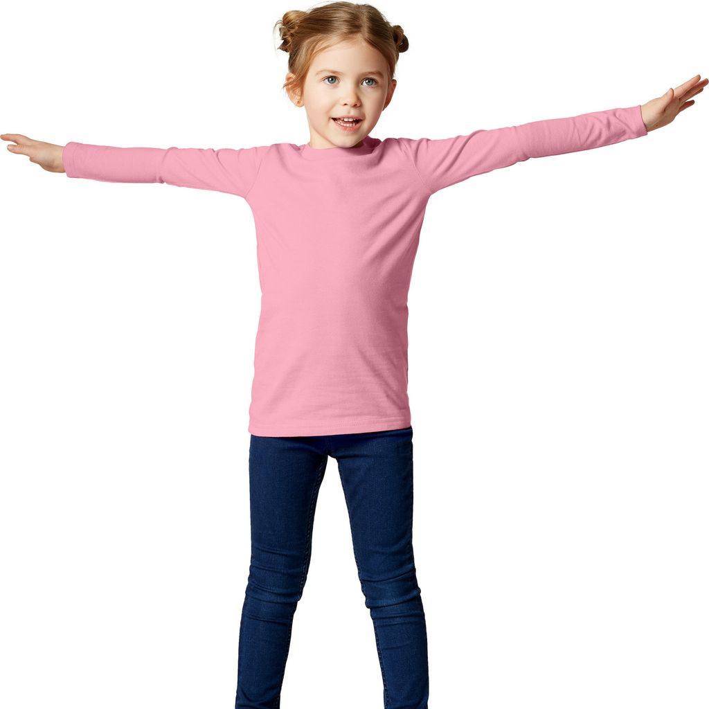 Langarm-Shirt Kinder - rosa, 152 (12-14 Jahre)