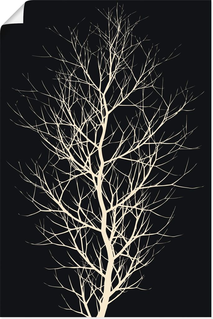 ARTland Poster Der schwarze Baum Größe: 40x60 cm