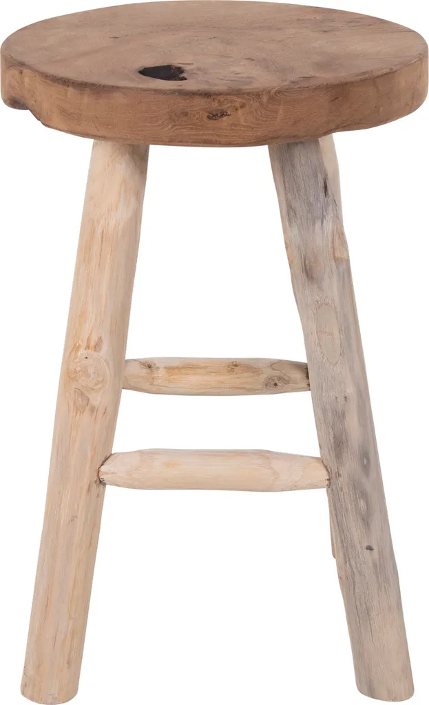 Banc Bakira en bois massif naturel, mobilier robuste au design épuré
