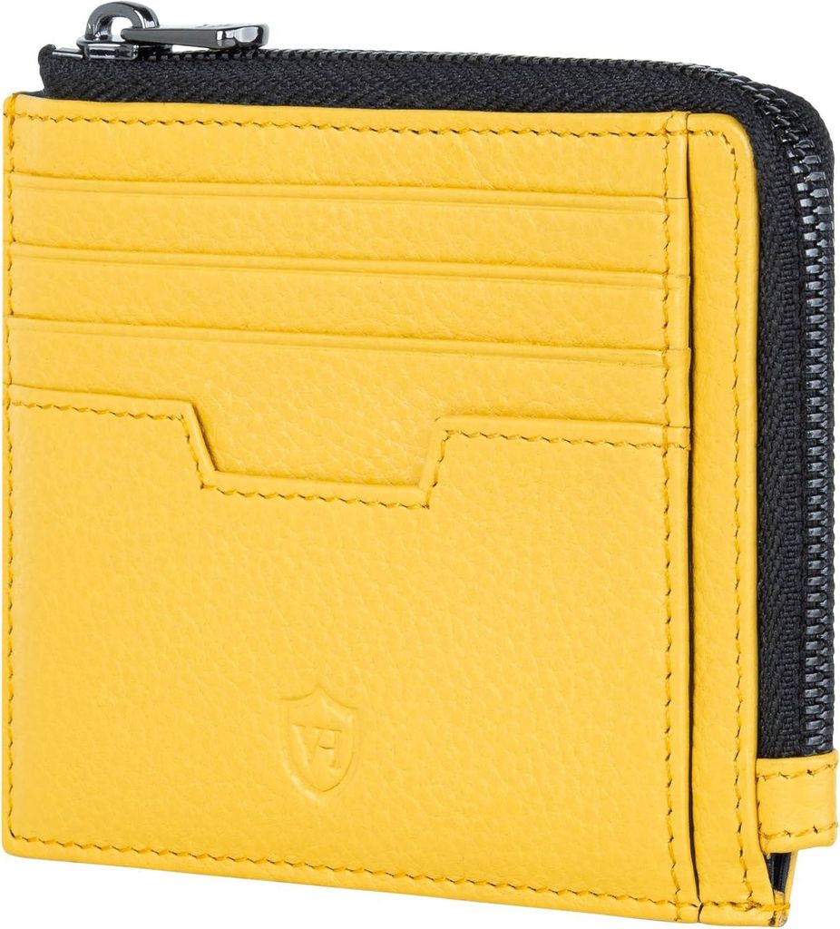 Elegantes Leder Kartenetui Geldbörse für Herren & Damen, schlankes Kreditkartenetui im Medium Format, RFID Schutz, minimalistisch & hochwertig