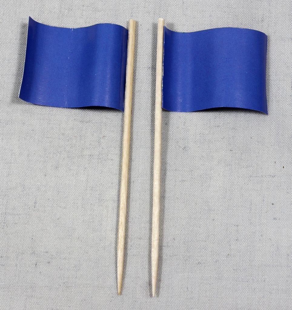 Party-Picker Flagge Uni Blau Papierfähnchen in Produktbild 