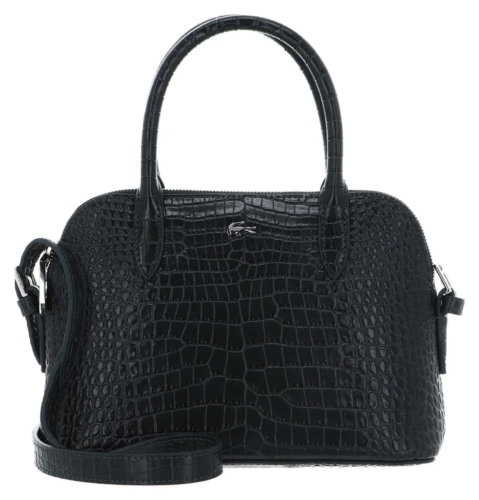 Fini le désordre avec ce sac Lacoste Bugatti en cuir vert foncé organisé