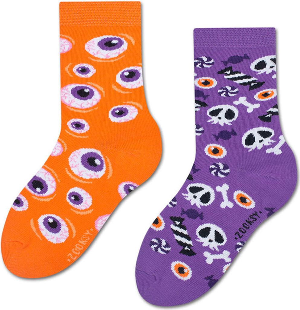 Kindersocken "Halloween", Größe 30-35, bunte Socken mit lustigem Muster