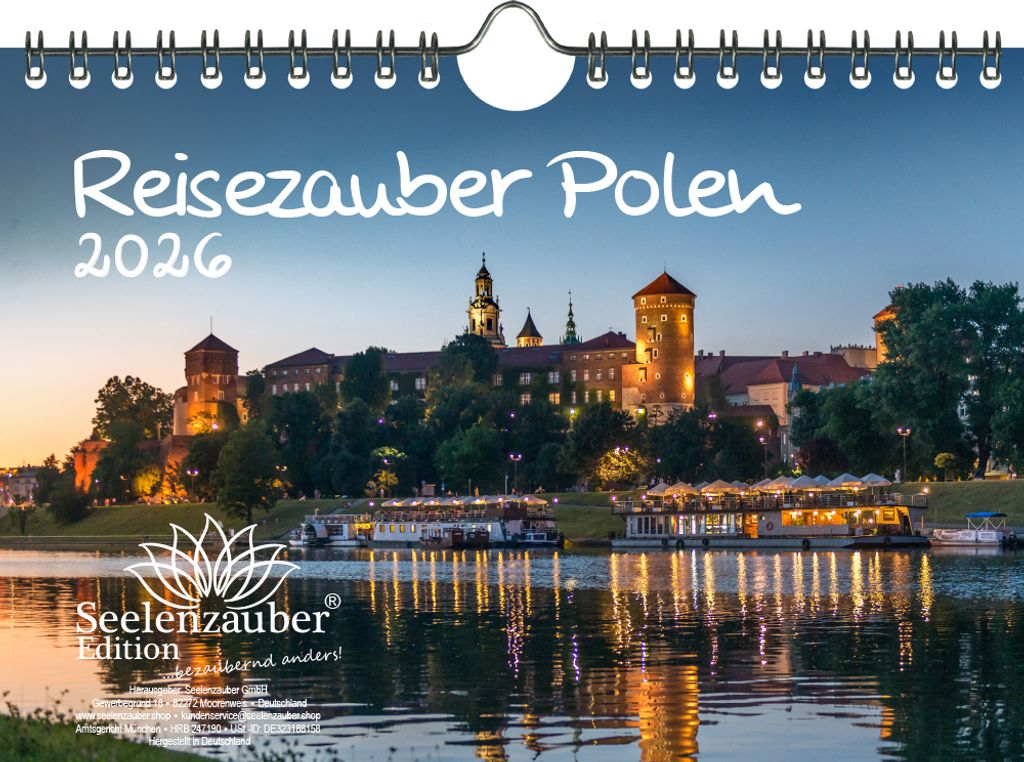 Reisezauber Polen DIN A5 Kalender für 2026 Warschau Urlaub Ostsee Küste - Seelenzauber
