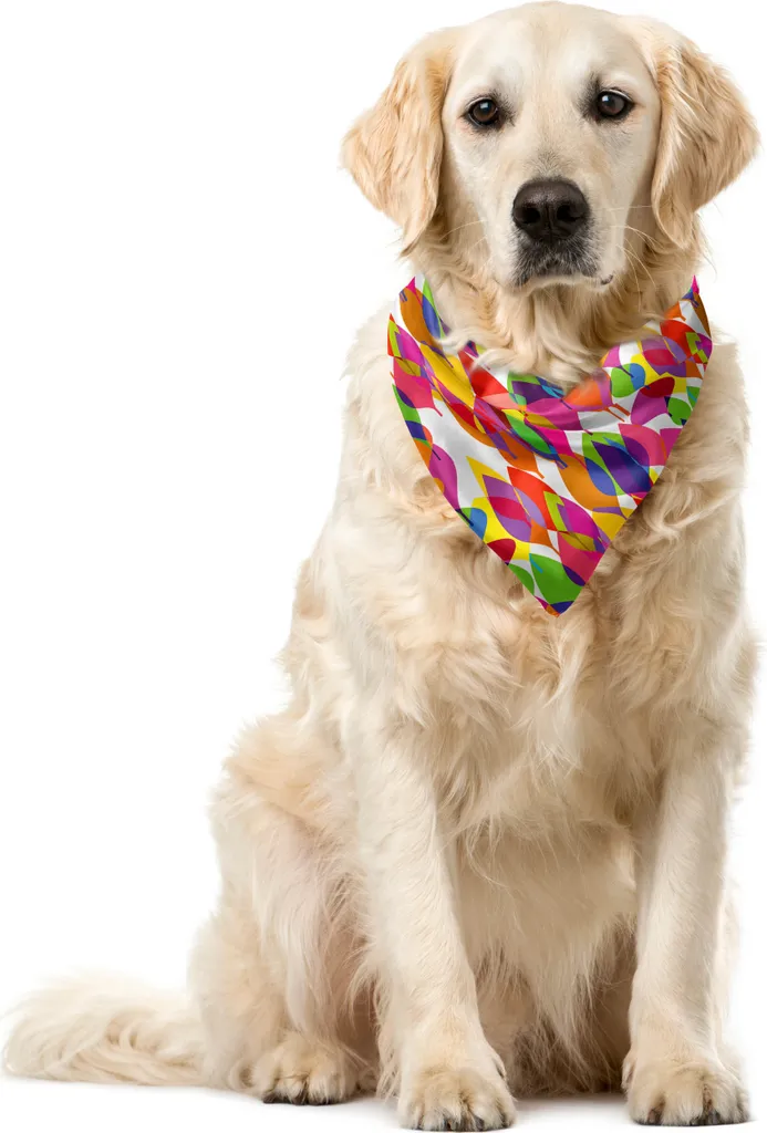 Vendita Bandana Cane Gatto ABAKUHAUS 55x55cm Foglie Colorate