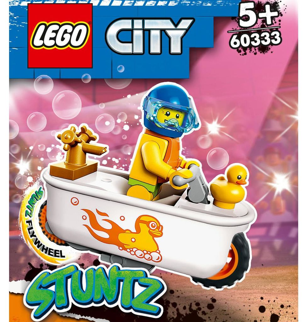 LEGO 60333 City Stuntz vasca da bagno moto acrobatica, set Immagine del prodotto 