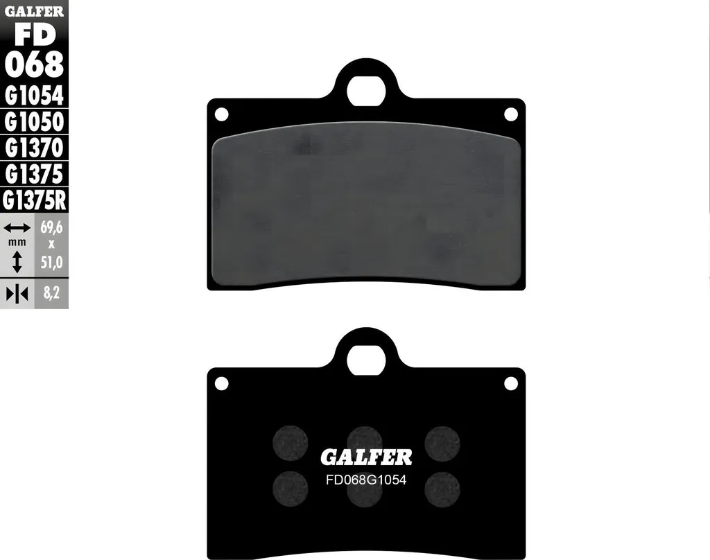Plaquettes frein Galfer G1054 semi-métalliques : freinage puissant avant