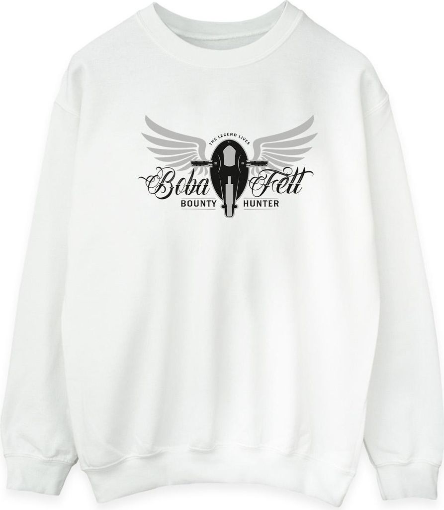 Star Wars - "The Book Of Boba Fett Legend Lives" Sweatshirt für Herren BI43953 (M) (Weiß)