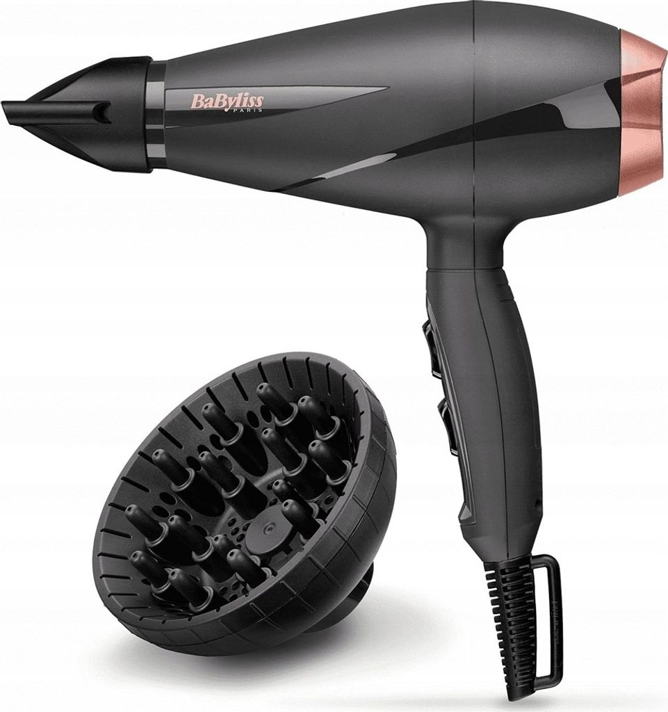 Suszarka BABYLISS 6709DE + Szczotka do włosów czarno-różowa Zdjęcie produktu 2