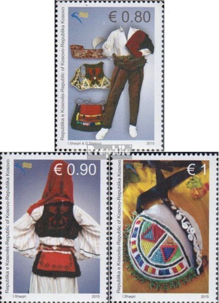 Briefmarken Kosovo 2015 Mi 316-318 (kompl.Ausg.) postfrisch Trachten
