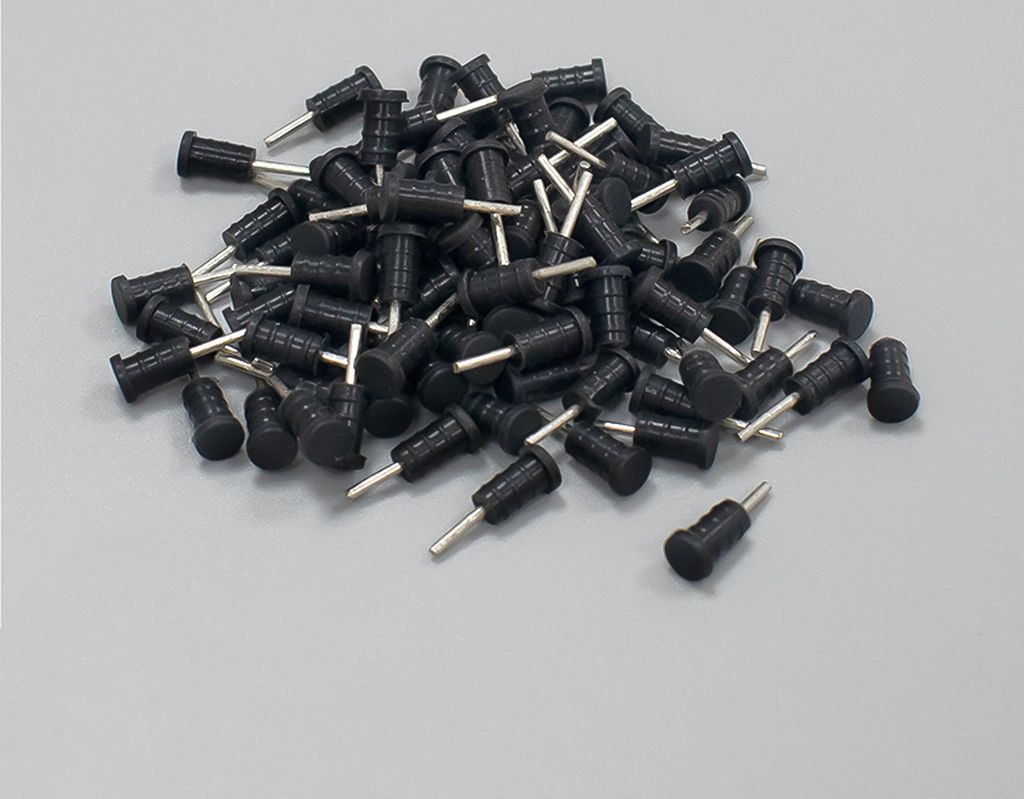 5pcs 3,5 mm Staubstopfen Mini Universal Silicon Mehrzweck -Jackstaubstift für Smartphones-Schwarz