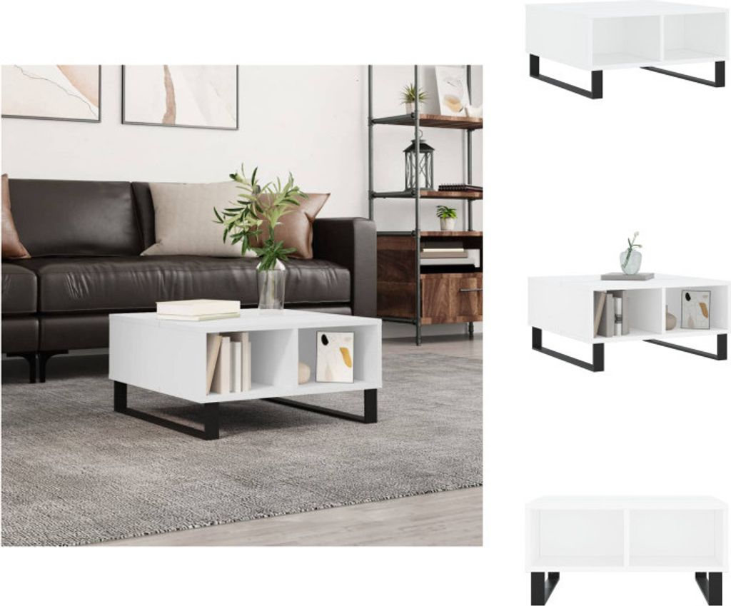 vidaXL Couchtisch Weiß 60x60x30 cm Holzwerkstoff - Couchtische