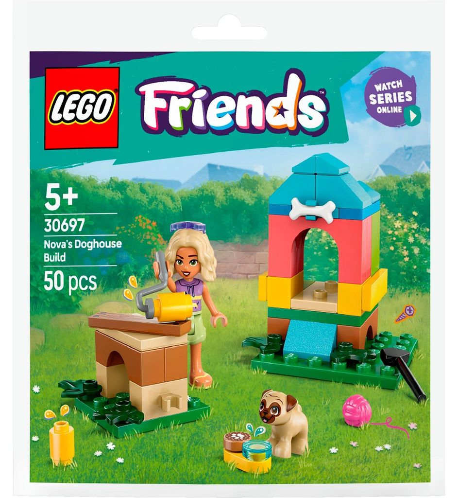 LEGO Polybag Friends Novas selbsgebaute Hundehütte Produktbild 