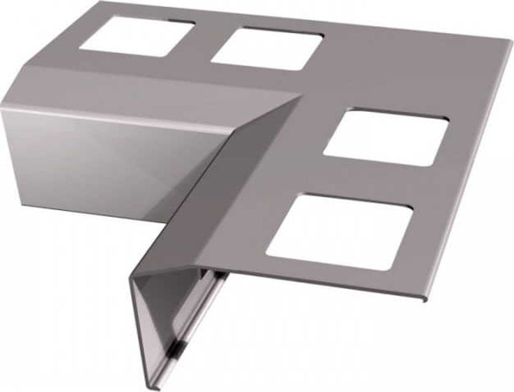 Renoplast Aluminium Traufprofil K301 Keramikboden, Innenecke 90°, Graphit