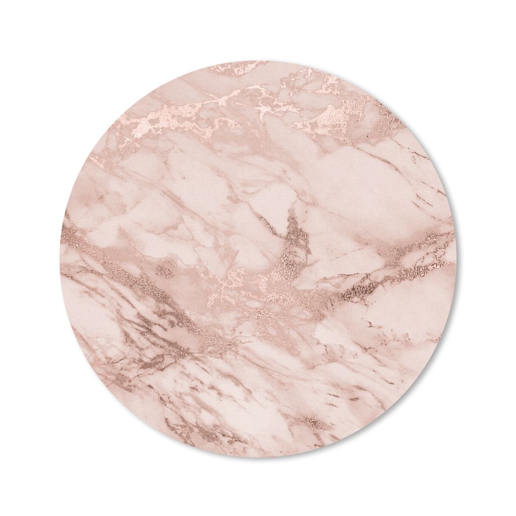MuchoWow Mauspad Mousepad Marmor - Muster - Rosa 30x30 cm - Mousepads - Maus Mat - Pad - Mausunterlage - Tischunterlage - Schreibtischmatten