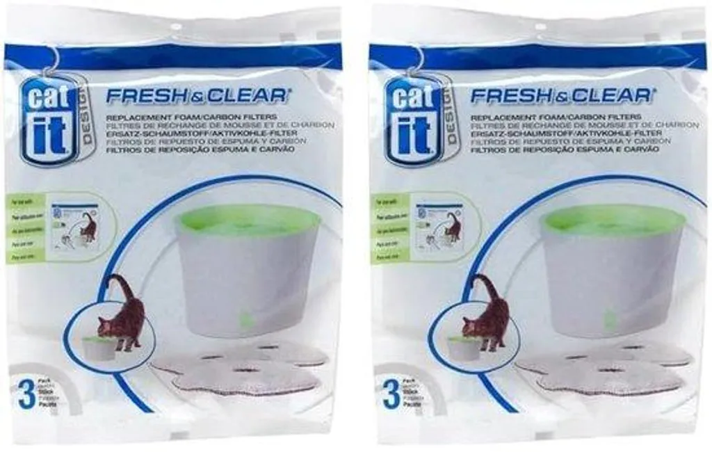 Lot de 6 filtres pour fontaine à eau 3L - Cartouches de rechange haute qualité