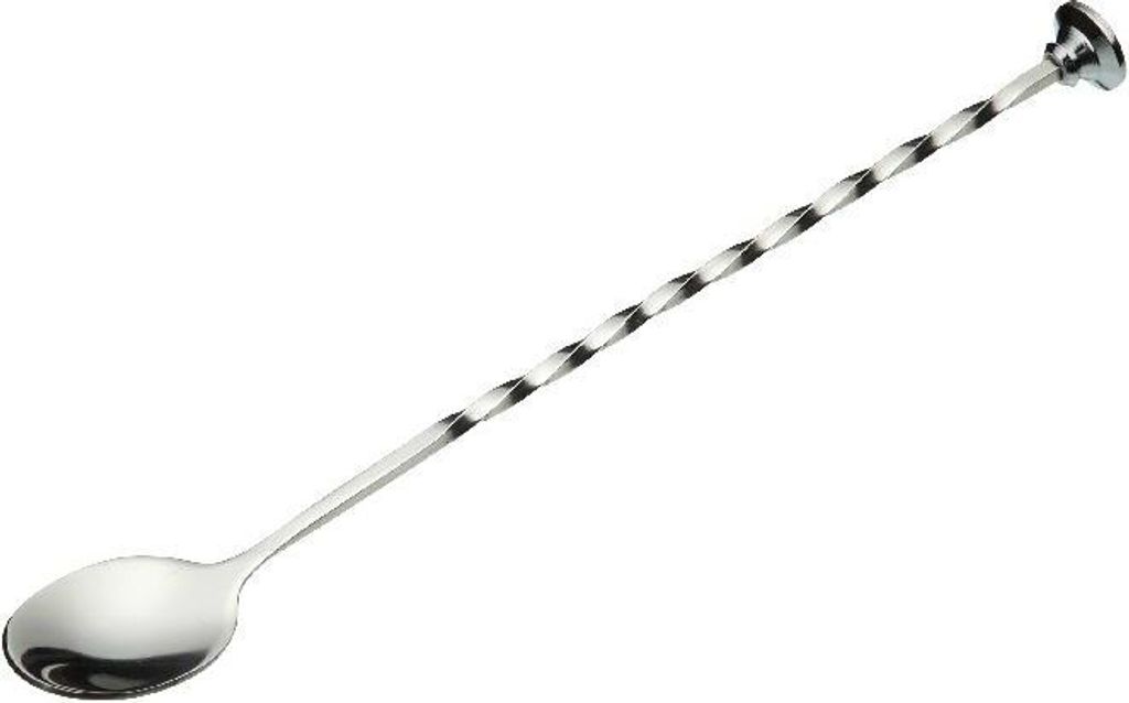 BarCraft - Cocktail-Mixlöffel mit Muddler, Edelstahl, 28 cm