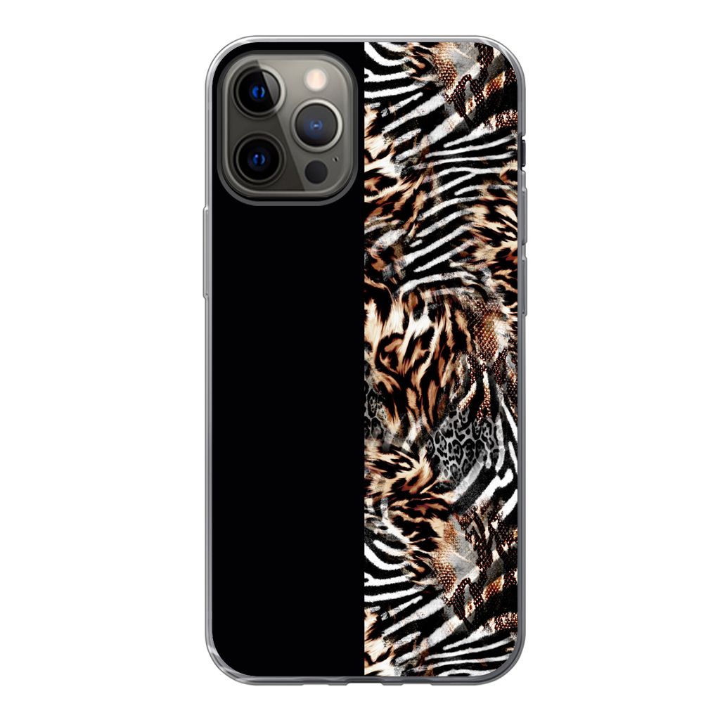 MuchoWow Handyhülle Schutzhülle Hülle für iPhone 13 Pro Mantel - Design - Tiere Silikon Softcase Handy Hülle - Handy-Tasche