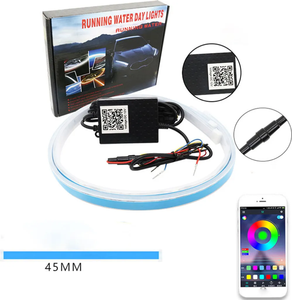 Strisce LED RGB Auto 45cm: Illumina la Tua Passione con 7 Colori
