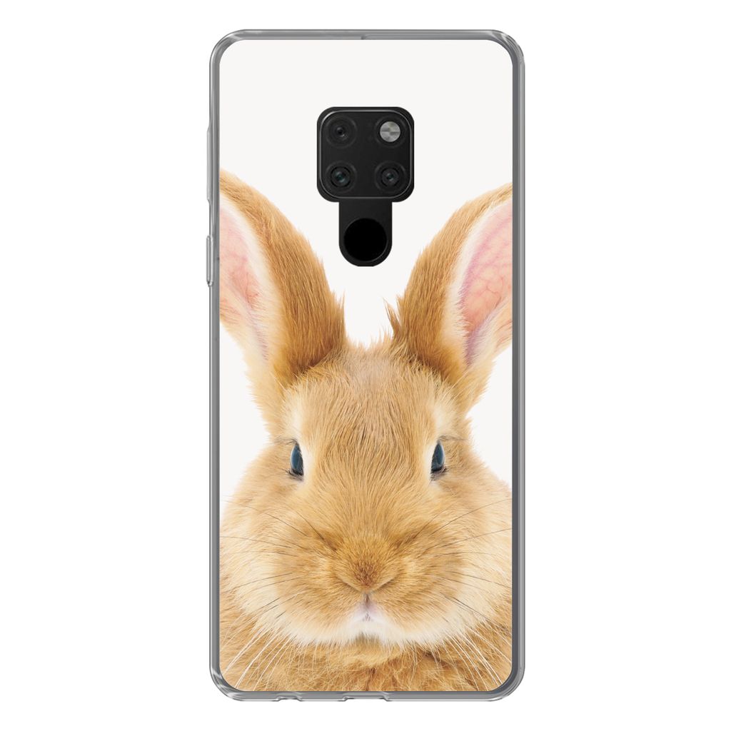 MuchoWow Handyhülle Schutzhülle Hülle für Huawei P40 Lite Kinder - Kaninchen - Kind - Mädchen - Jungen Silikon Softcase Handy Hülle - Handy