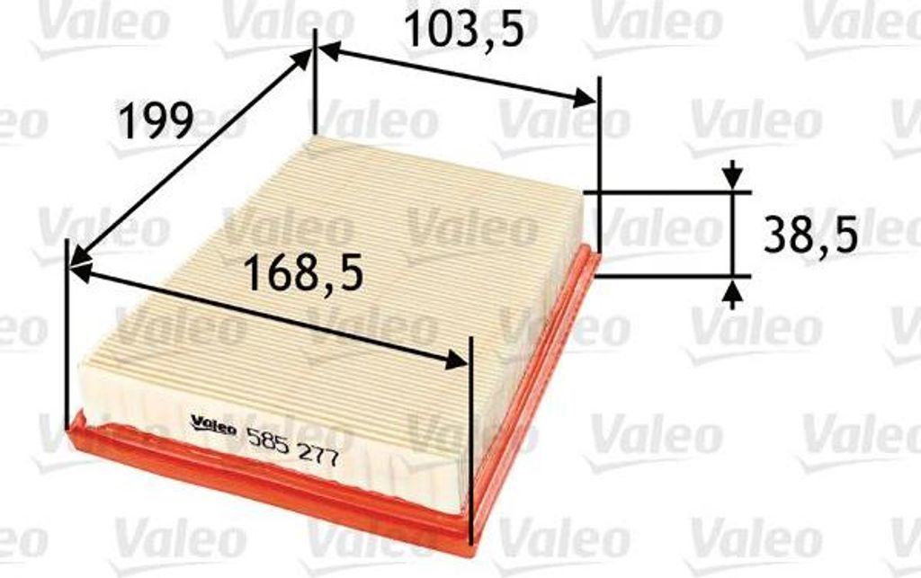 VALEO 585277 Luftfilter OE 1338536 kompatibel mit Fiesta, Fusion