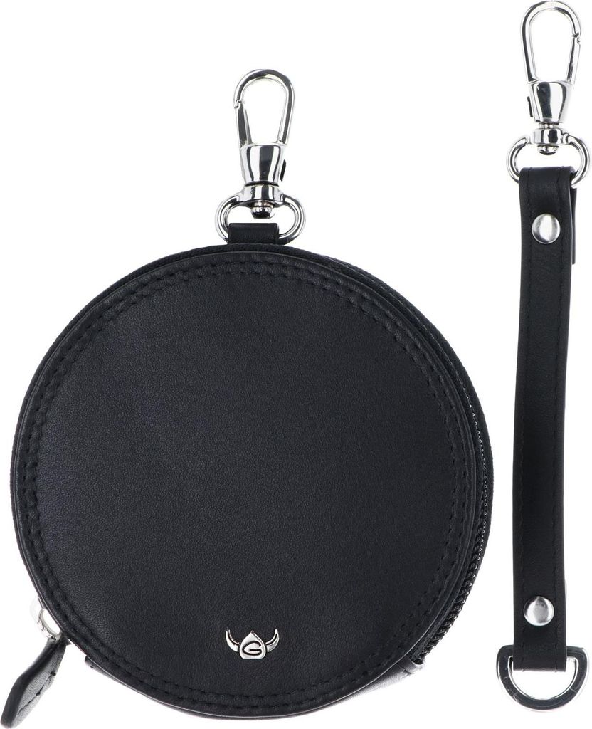 Golden Head Leder Schlüsselmäppchen Utensilientasche Polo RV-Schlüsseletui rund 5110 Schwarz