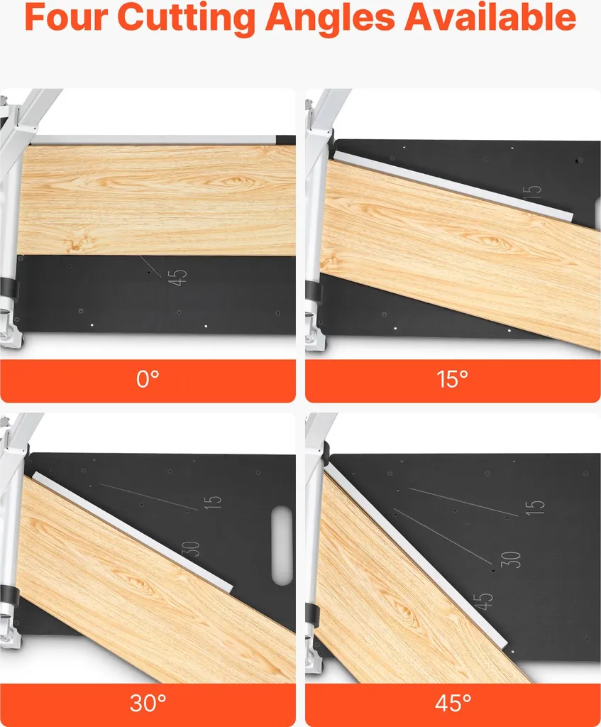 Guillotine à Parquet et Sol Vinyle LVT avec Guide d'Angle Réglable - 5