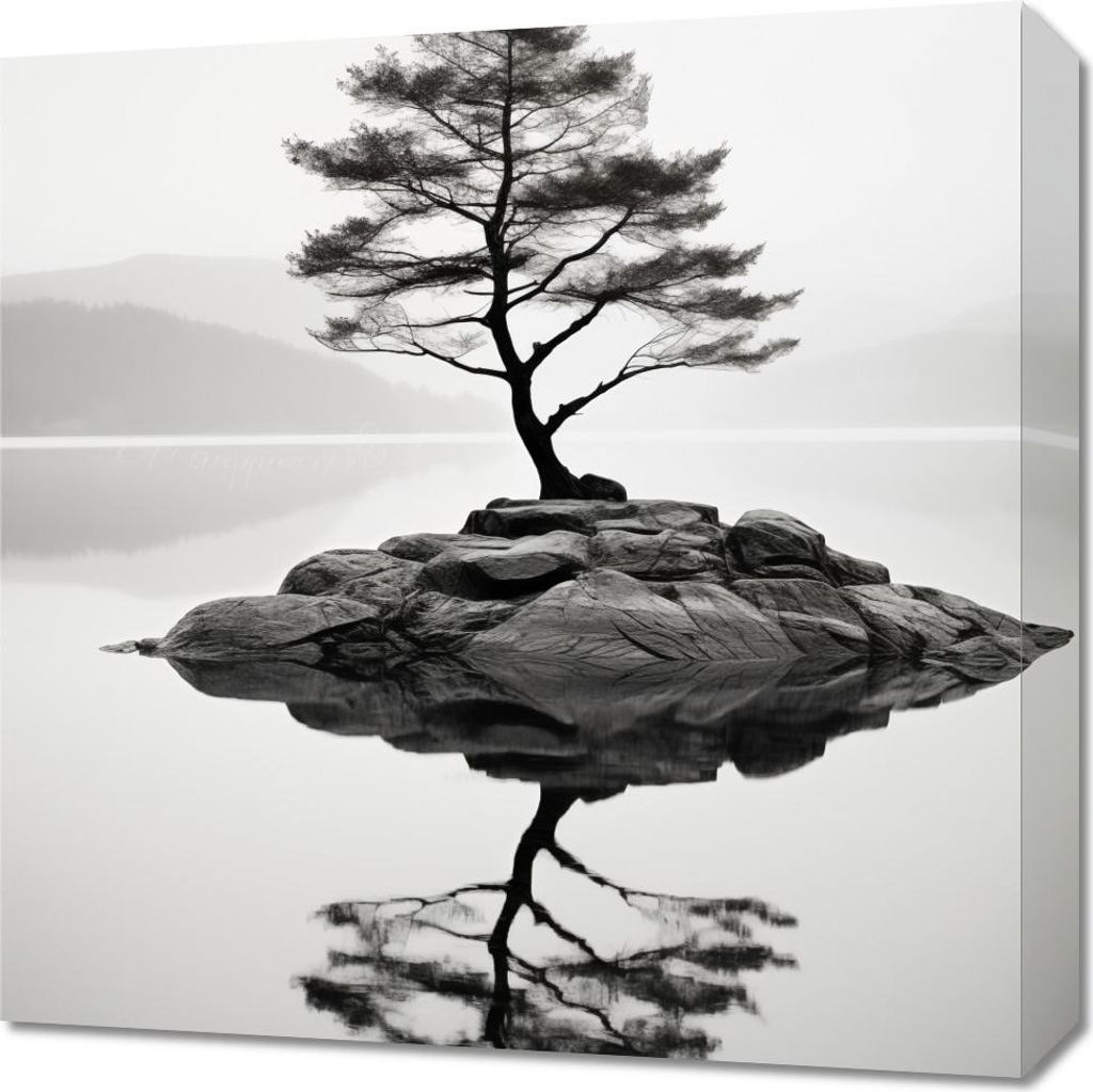 Bild 50x50cm Einsamer Baum