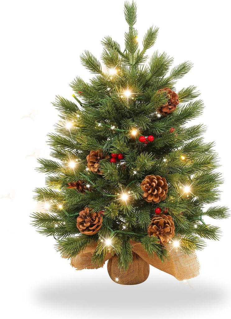 XINZI 60cm Kunstkerstboom - Kleine kerstboom van PE voor op Productafbeelding 
