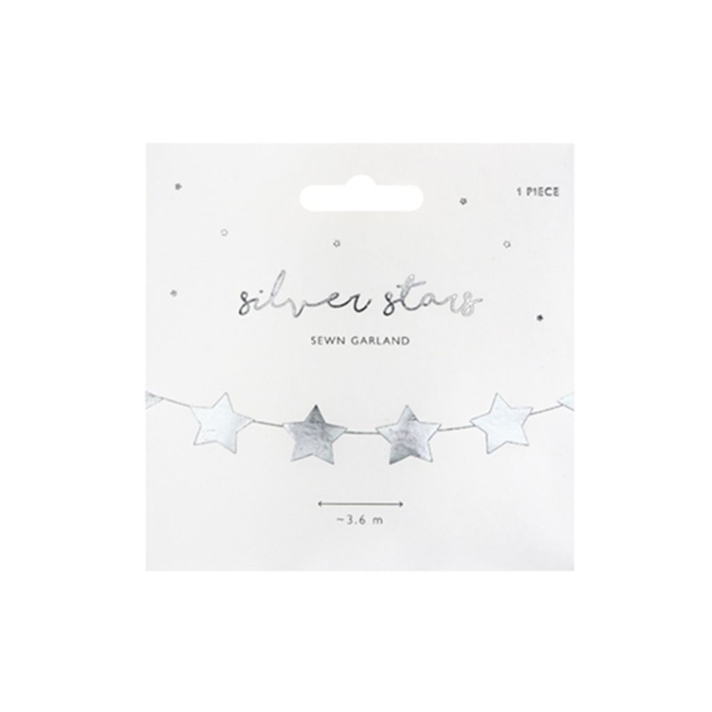 Girlanda Hviezdy 3,6m, strieborná Party Deco Obrázok produktu 
