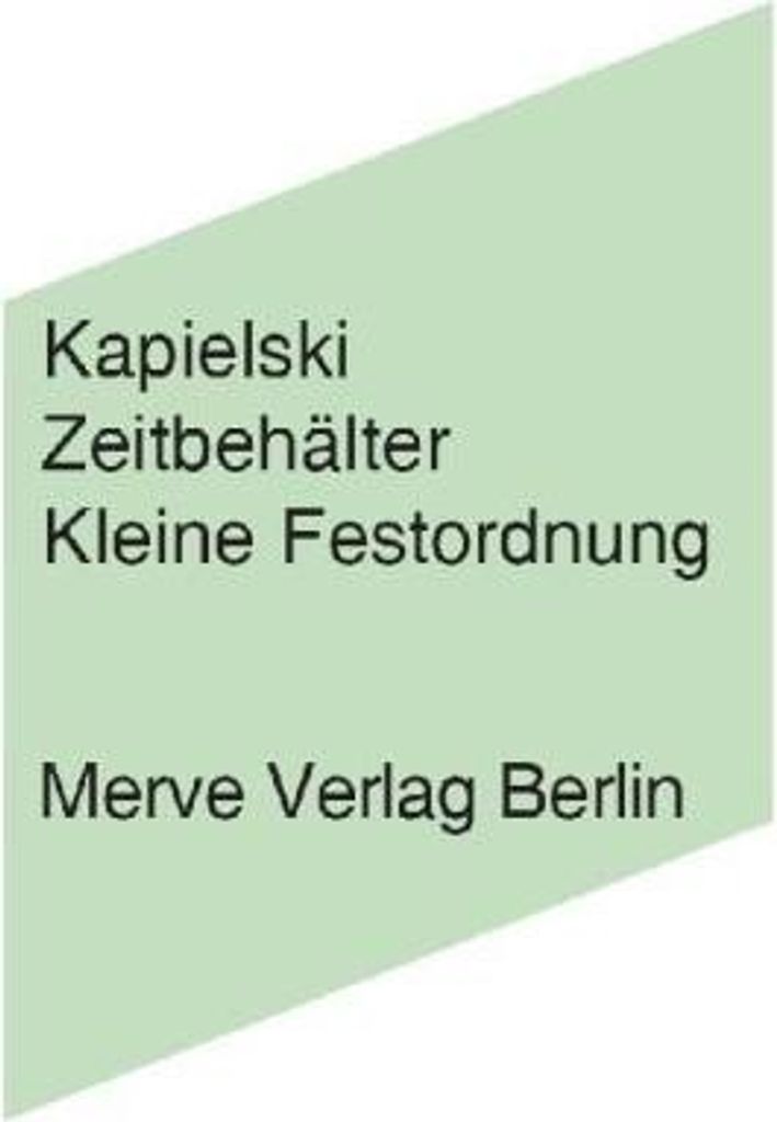Kapielski, T: Zeitbehälter