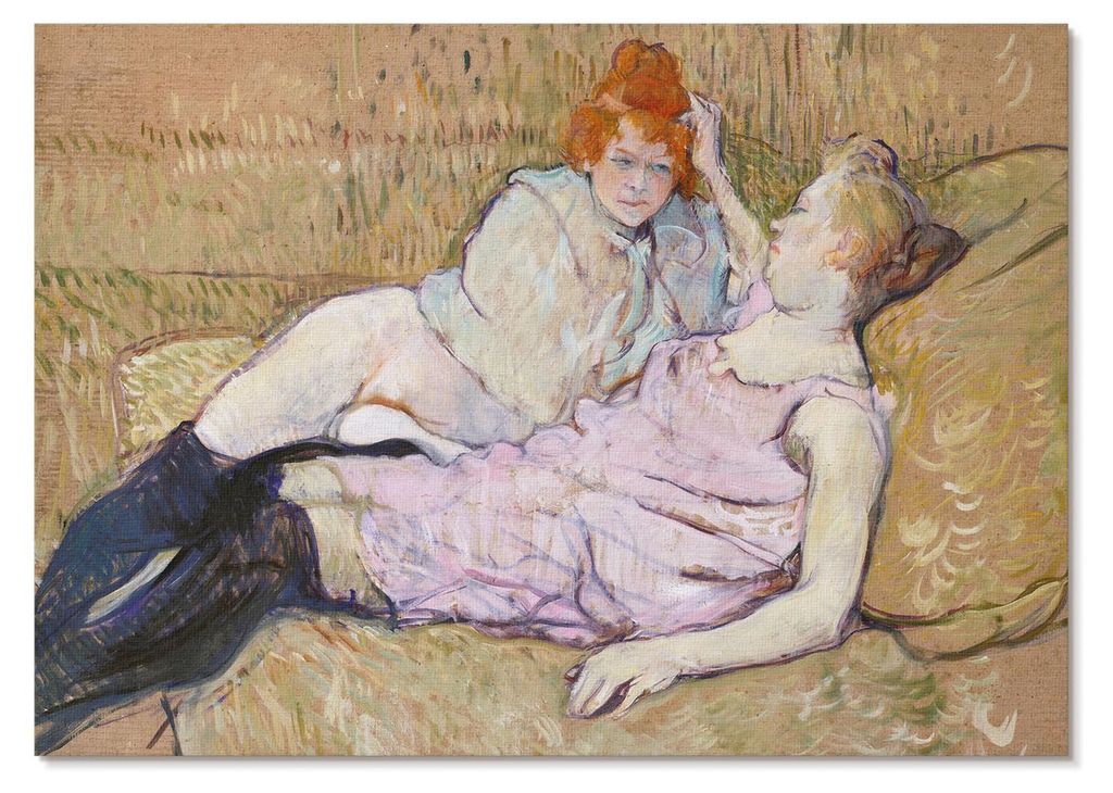 POSTER - 84x59 cm (A1) - Henri de Toulouse-Lautrec - Sofa (ca. 1894–1896) – ein hochauflösendes Gemälde von Henri de Toulouse-Lautrec - Wandb...