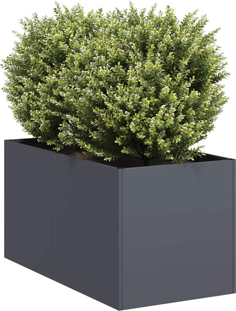 Pflanzkübel Anthrazit 40x80x40 cm Kaltgewalzter Stahl, Gabionen Design Möbel