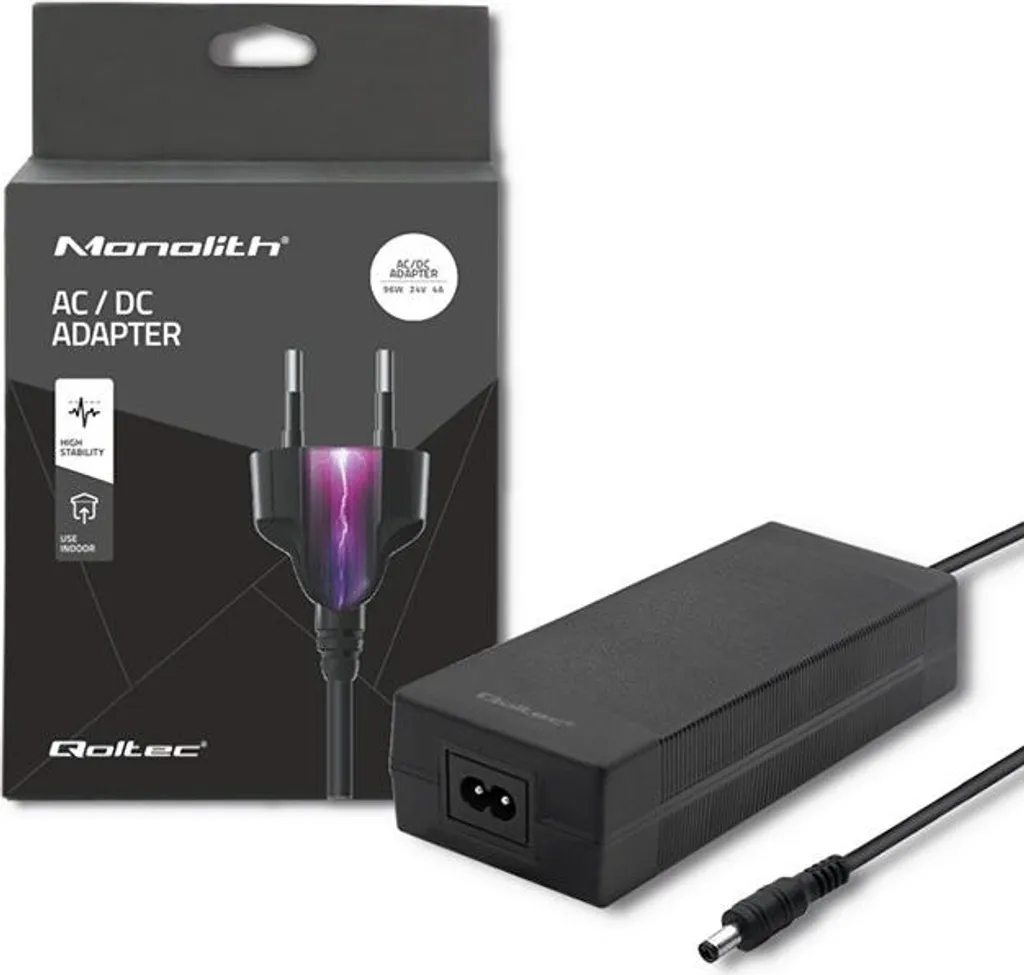 Alimentatore 24V 4A 96W per Casa e Ufficio - Caricabatterie Universale