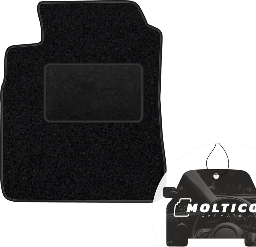 moto-MOLTICO Fahrer Fußmatte Auto Velours Fahrerseite Autoteppiche Schwarz Fahrermatte 1-teilig passend für Audi Q5 I 2008-2016