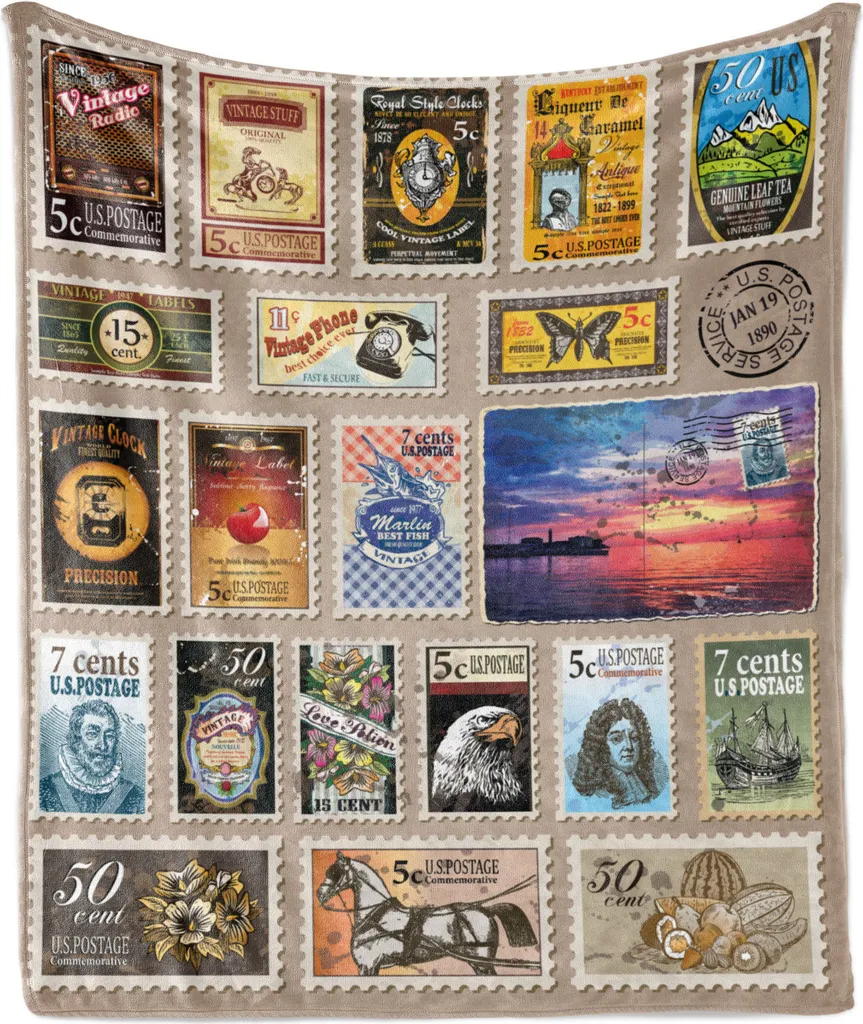 Coperta Morbida ABAKUHAUS per Famiglia 175x230 cm Tema Viaggio