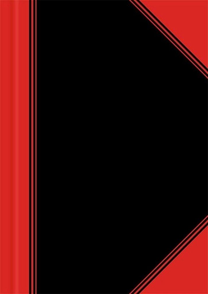 Bantex - Notizbuch schwarz/rot A6-Linie 70gr 96 Blatt | 6 Stück