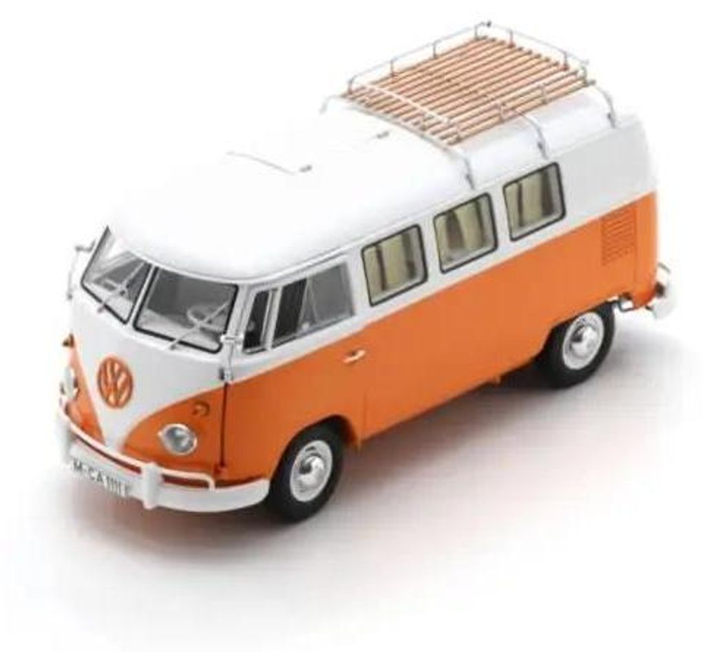 Schuco|TAMIYA Schuco 1:18 VW T1 Camper Orange/Weiß Dach DC