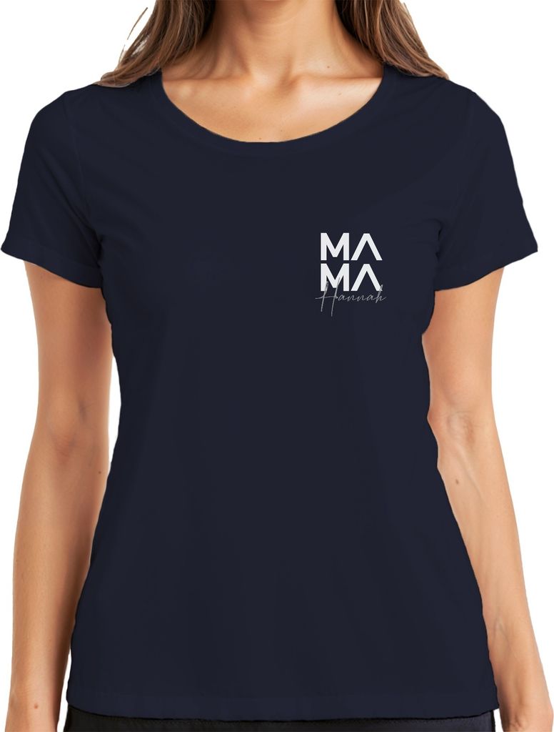 Muttertag Geschenk | Mama Personalisierbar mit Namen der Kinder | Geschenk Mütter Personalisiert | Werdende Mutter Geschenkidee Damen T-Shirt, Nav...