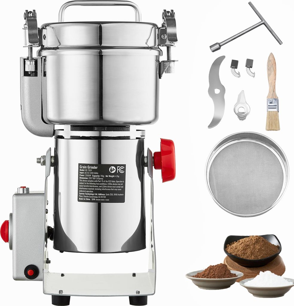 SucceBuy Mulino elettrico per cereali da 750 g, 2000 W, Immagine del prodotto 