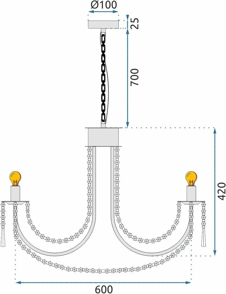 Lampada tooLight App765-6Cp Gold - 12