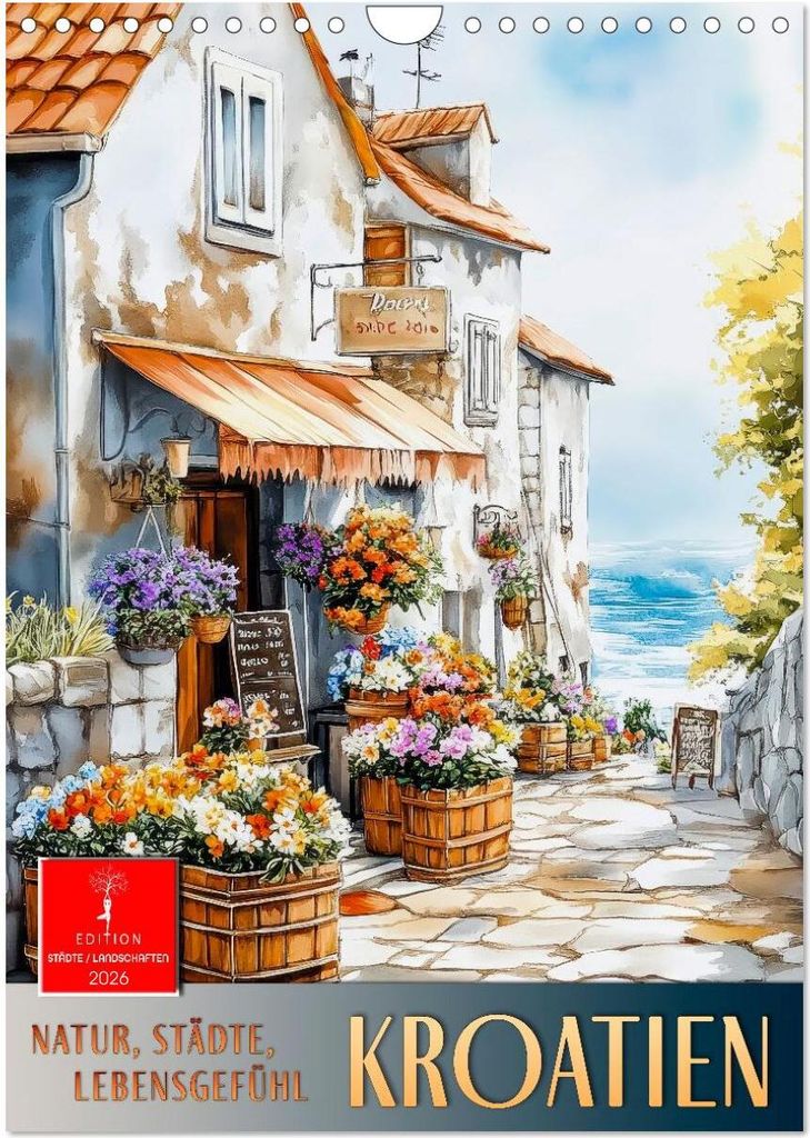 Kroatien - Natur, Städte, Lebensgefühl (Wandkalender 2026 DIN A4 hoch), CALVENDO Monatskalender