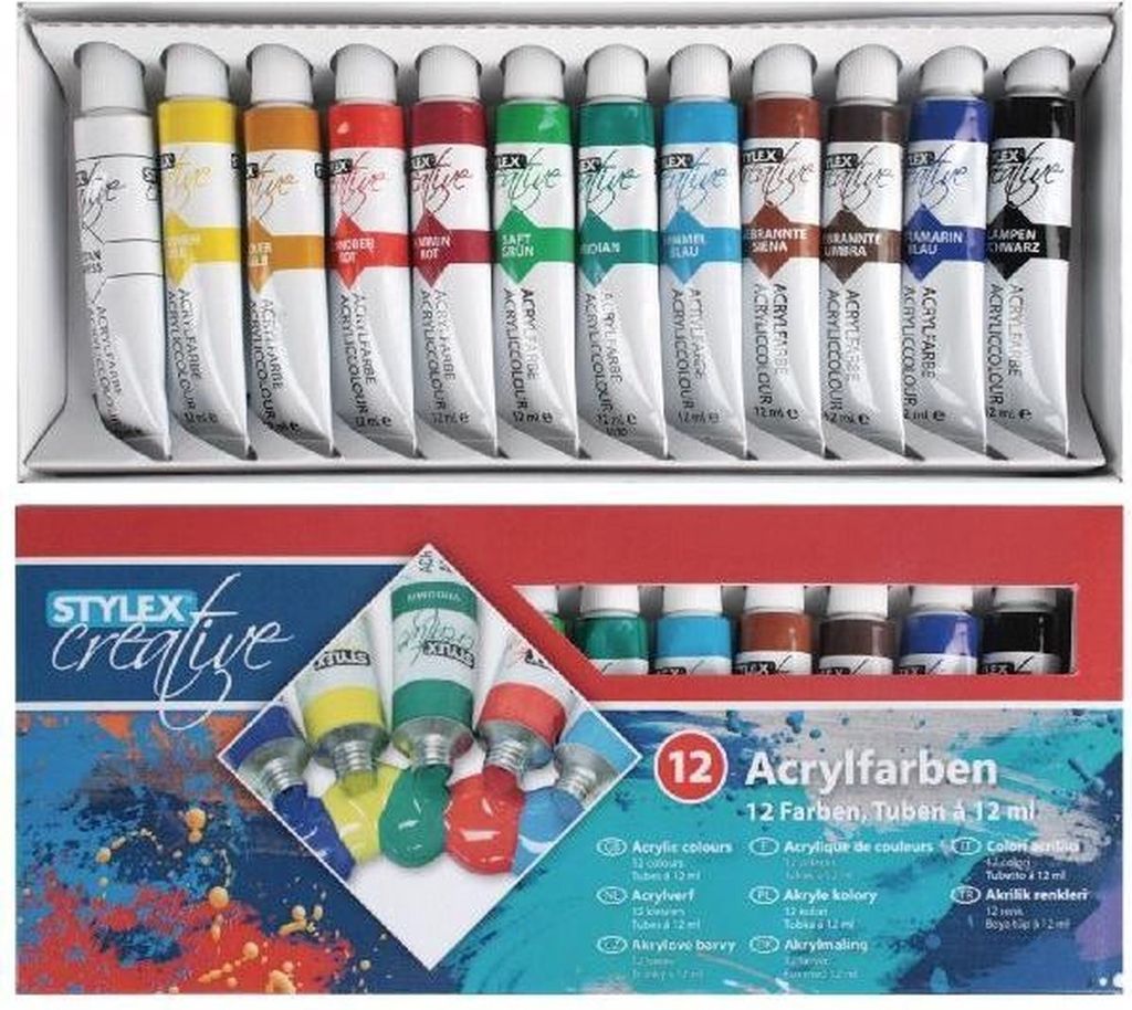 Stylex akrylová barva 12ml 12 tub Obrázek produktu