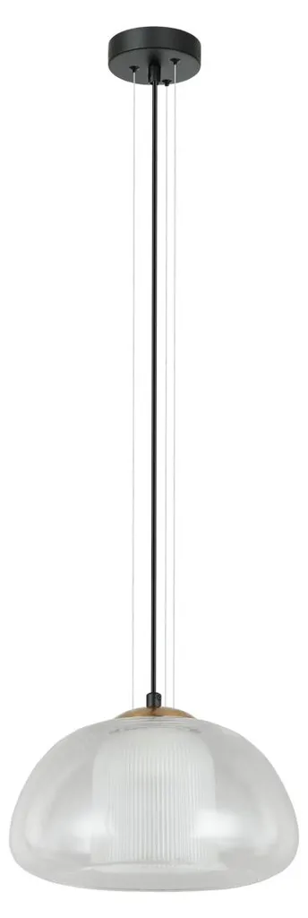 Suspension FEDER PND-61001A-BK Italux : Luminaire Design Noir Moderne