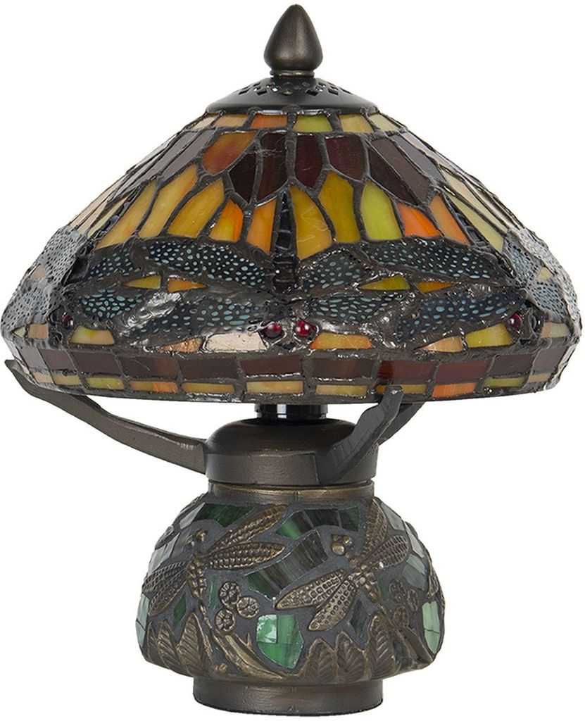 LumiLamp 5LL-9295 Stolní lampa Tiffany Ø 22x21 cm hnědá Obrázek produktu 