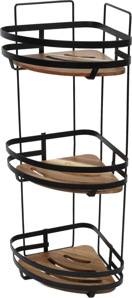 Meuble de rangement douche Blackacia 3 niveaux acacia résistant eau - 6