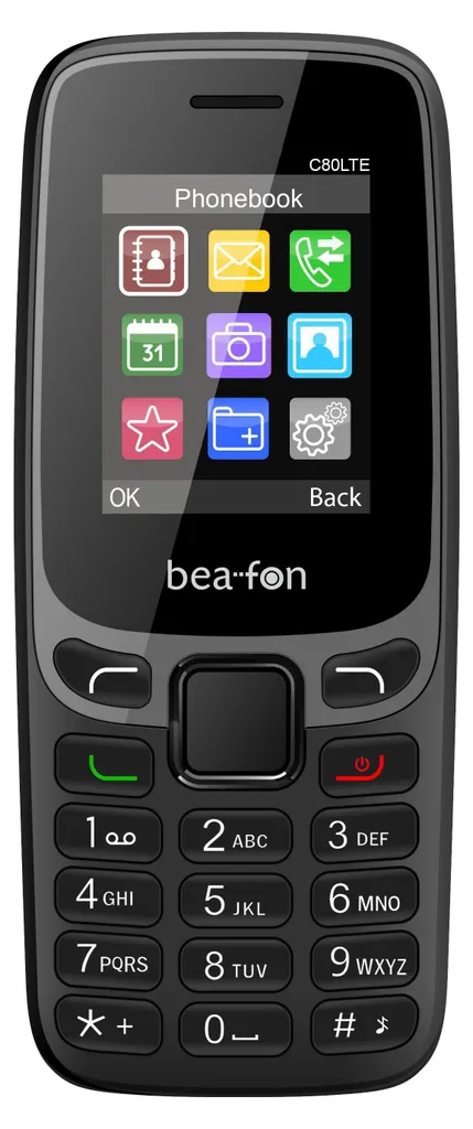 Fini les menus complexes avec le Bea-Fon C80 LTE Noir : Simple et Intuitif