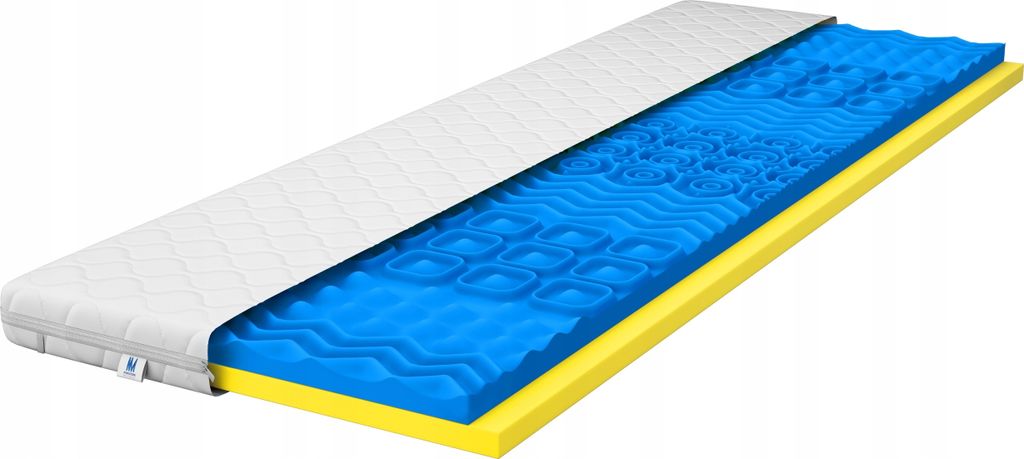 Topper Matratzenauflage 140x200 Visco Komfort, massierend, 8 cm, H2/H3, mit Bezug