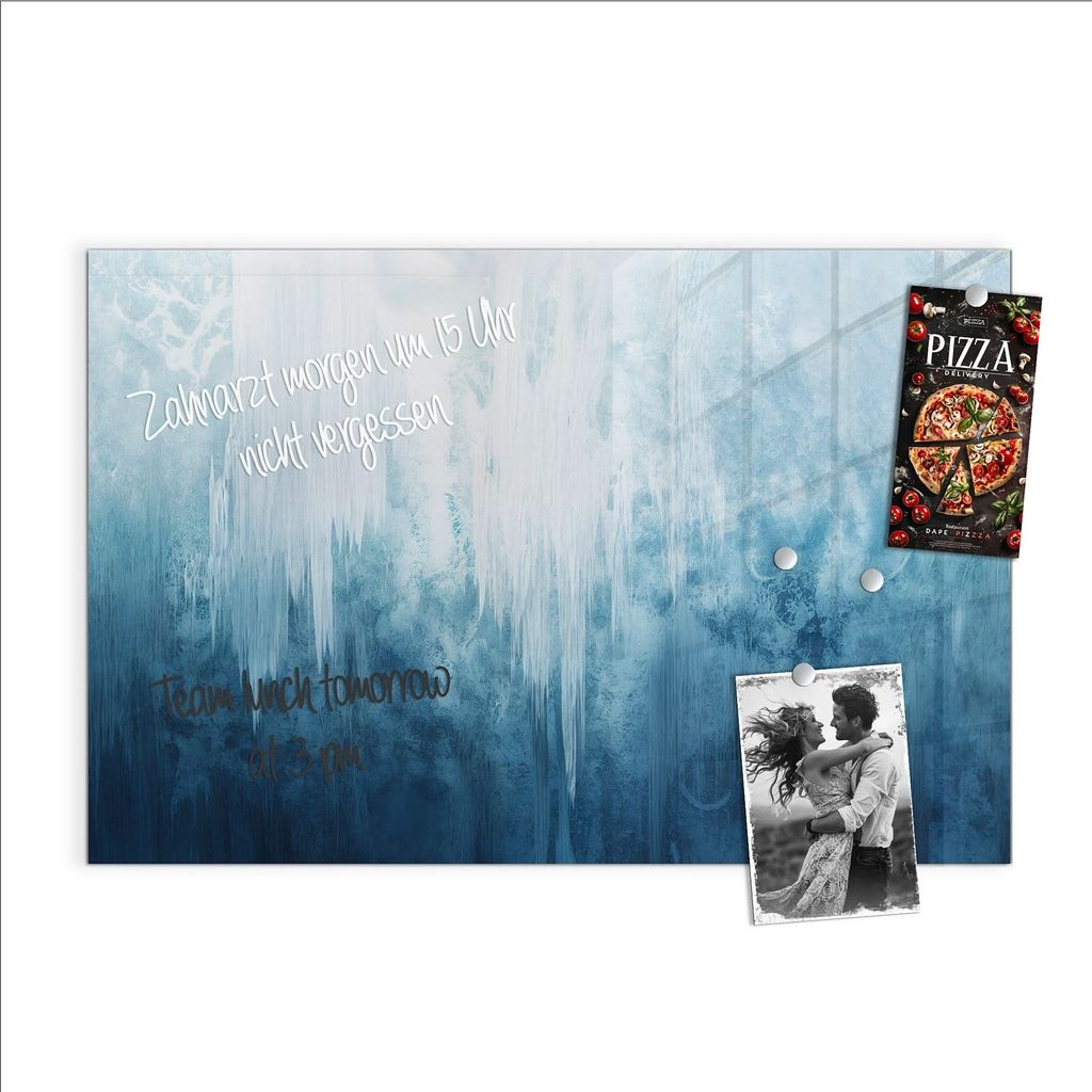 Magnettafel 90x60cm Pinnwand Whiteboard beschreibbar - Gefrorener Wasserfall