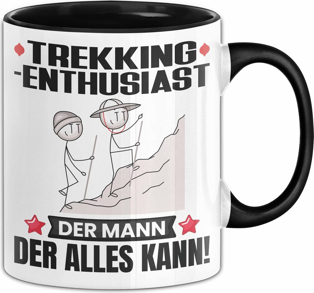 Trekking-Enthusiast Tasse Geschenk für Trekking-Enthusiast Der Mann Der Alles Kann Geschenkidee zum Geburtstag (Schwarz)